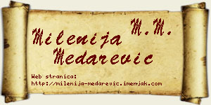 Milenija Medarević vizit kartica